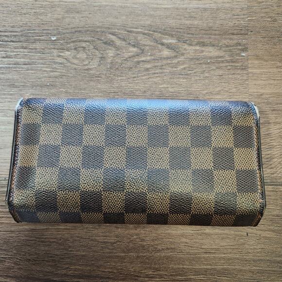 Authentic Louis Vuitton Vintage Long Wallet In Damier Ebene Luxury Designer - Picture 3 of 16